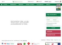 Website von Urlaub am Bauernhof in Tirol Reg.gen.mbh