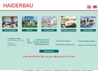 Website von Haider Bau GmbH