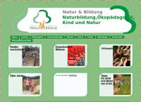Website von Natur & Bildung, Kinderworkshops, Seminare und Vorträge e.U.