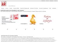 Website von KiK Textilien und Non-Food GmbH