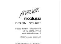 Atelier Nicolussi - ...design...schrift
