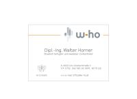 Horner Walter Arch Dipl-Ing