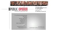 Website von public opinion GmbH