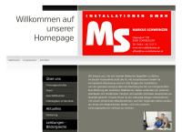 Website von MS Installationen GmbH