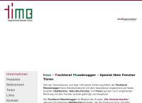 Website von Timo Tischlerei Moosbrugger