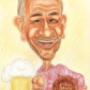 60. Geburtstag mit Bierfass - Karikatur
