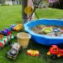 Sandkiste im Garten Sandkiste im Garten