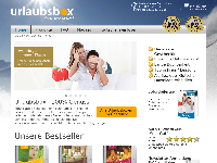 Website von Urlaubsbox - Reisegutscheine & Hotelgutscheine online kaufen & verschenken