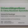 Univ. Prof. Dr. Fahmy Aboulenein-Djamshidian in Wien Univ. Prof. Dr. Fahmy Aboulenein-Djamshidian in Wien
