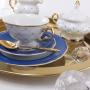 Kaffeeservice - Kobaltblaues Porzellan mit Goldrand Kaffeeservice - Kobaltblaues Porzellan mit Goldrand