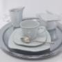 Kaffeeservice mit Platinrand veredelt Kaffeeservice mit Platinrand veredelt