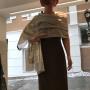- Kleid Einzelstück - 
Schal/Stola paillettenbestickt , Material : feinste Wolle mit Seide