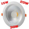 20W LED EINBAULEUCHTE COB RUND 145° TÜV WARMWEISS