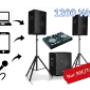 2x Top 1x Bass mit 1200W und eingebauten Verstärker 230V +Mischpult mit USB und SD Card Slot +Stativ 2x Top 1x Bass mit 1200W und eingebauten Verstärker 230V +Mischpult mit USB und SD Card Slot +Stativ