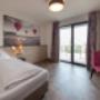 Einzelzimmer mit Balkon des Motel267