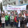 GPA - DJP Gewerkschaft der Privatangestellten Druck, Journalismus, Papier - Protestkundgebung Sozialwirtschaft - Rund 300 Kolleginnen kamen vor das Haus der Lebenshilfe in Vöcklabruck, um der Forderung der Beschäftigten in der Sozialwirtschaft nach einem angemessenen KV-Abschluss Nachdruck zu verleihen. In ganz Österreich fanden derartige Kundgebungen statt.