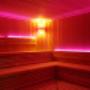 Sauna mit LED-Farblicht