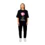 ROSE T-SHIRT BLACK FEMALE FRONT