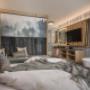 Schlafzimmer deluxe mit freistehender Badewanne