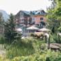 Gartenanlage - Wellnesshotel ...liebes Rot-Flüh im Tannheimer Tal in Tirol, Österreich Gartenanlage - Wellnesshotel ...liebes Rot-Flüh im Tannheimer Tal in Tirol, Österreich