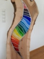 Für Yogazentrum ChakraFarben in Holz und Glas