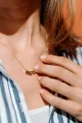 Buchstaben Schmuck Würfel Kette 14 Karat Gold Juwelier Wien 1010 PAULA