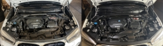 Before and After Motorreinigung Before and After Motorreinigung