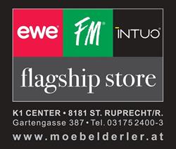 ewe flagship store K1 center by Möbel Derler GmbH
