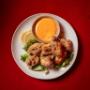 "Knuspriges Tori Karaage im Kibo Wien. Saftig frittiertes Hähnchen mit Dip – die perfekte japanische Spezialität für dein Izakaya-Erlebnis oder Afterwork Wien."