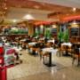 Heller Gastraum der Trattoria Margareta in Wien mit elegant gedeckten Tischen, warmem Licht, Prosciuttomaschine und viel Grün – modernes italienisches Restaurant für Pizza, Pasta und Aperitivo.