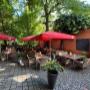Idyllischer Gastgarten des Restaurants Döblinger Stub‘n in Wien Döbling – genießen Sie traditionelle österreichische Küche in unserem gemütlichen Schanigarten.